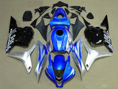Purchase 2009-2012 Honda CBR600RR Motorcycle Fairings - Silver Blue Glossy Black Racing Canada