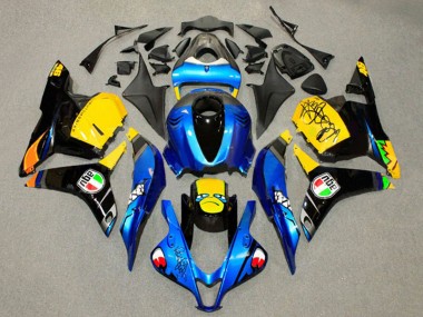Purchase 2009-2012 Honda CBR600RR Motorcycle Fairings - Blue Yellow Glossy Black Shark 46 Canada