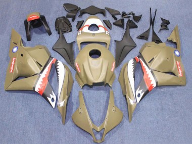 Purchase 2009-2012 Honda CBR600RR Motorcycle Fairings - Brown White Red Shark Canada