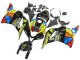 2009-2012 Honda CBR600RR Motorcycle Fairings - Black Multicolor MoviStar Canada