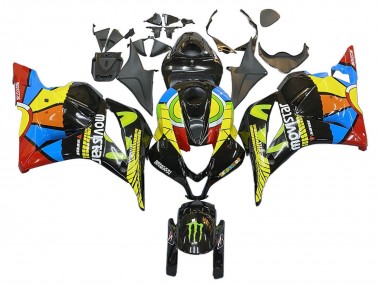 Purchase 2009-2012 Honda CBR600RR Motorcycle Fairings - Black Multicolor MoviStar Canada