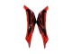 2009-2012 Honda CBR600RR Motorcycle Fairings - Red Glossy Black Matte Black Stripe Canada