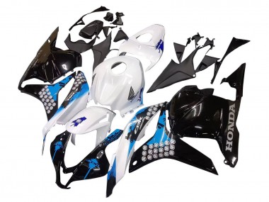Purchase 2009-2012 Honda CBR600RR Motorcycle Fairings Kit - White Blue Glossy Black Canada