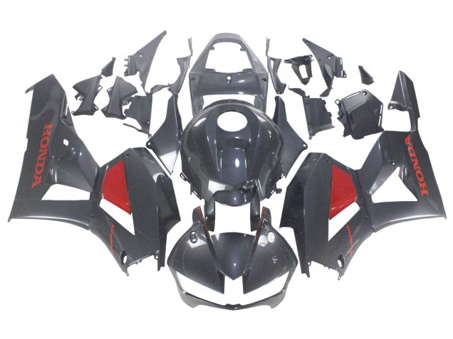 2013-2023 Honda CBR600RR Motorcycle Fairings - Black Carbon Fiber Red Canada