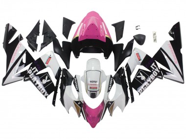 Purchase 2004-2005 Kawasaki ZX10R Motorcycle Fairings - Black Pink White Playboy Motul Canada