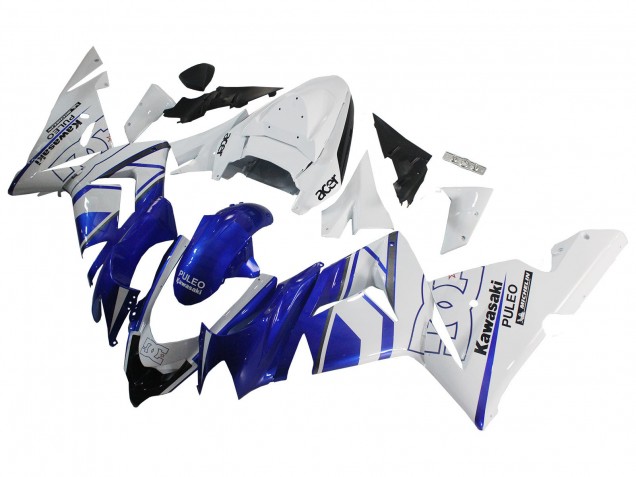 2004-2005 Kawasaki ZX10R Motorcycle Fairing - Black White Canada