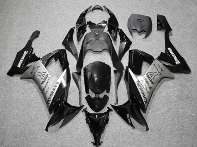 2006-2007 Kawasaki ZX10R Motorcycle Fairings - Matte Black Grey Motul Canada