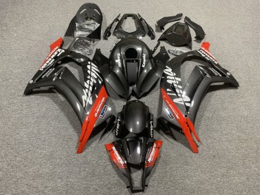 Purchase 2008-2010 Kawasaki ZX10R Motorcycle Fairings - Black Carbon Fiber Red Canada