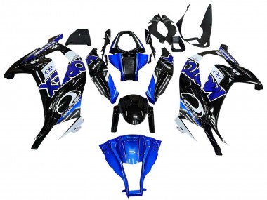 Purchase 2011-2015 Kawasaki ZX10R Motorcycle Fairings - Blue White Glossy Black Canada