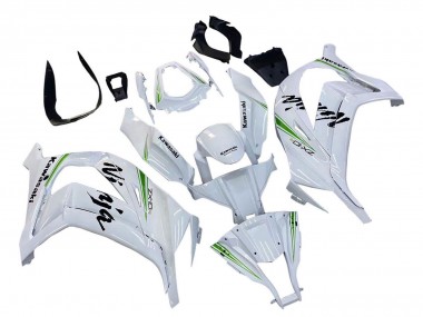 Purchase 2011-2015 Kawasaki ZX10R Motorcycle Fairings - White Green Stripe Black Ninja Canada