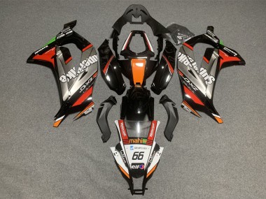 Purchase 2011-2015 Kawasaki ZX10R Motorcycle Fairings - White Orange Black Mahi Elf 66 Superbike Canada