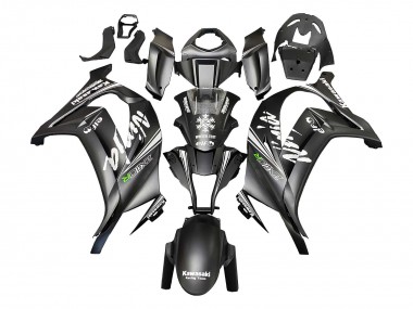Purchase 2011-2015 Kawasaki ZX10R Motorcycle Fairings - Matte Black Green Elf Canada