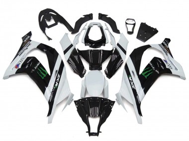 Purchase 2011-2015 Kawasaki ZX10R Motorcycle Fairings - White Glossy Black Green Monster Canada