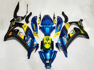Purchase 2011-2015 Kawasaki ZX10R Motorcycle Fairings - Blue Yellow Black Shark Canada