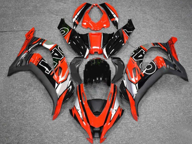 2016-2020 Kawasaki ZX10R Motorcycle Fairings - Red Silver Glossy Black Canada