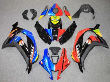 Purchase 2016-2020 Kawasaki ZX10R Motorcycle Fairings - Blue Red Yellow Black Shark Canada