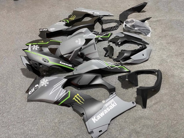 2021-2026 Kawasaki ZX10R Motorcycle Fairings - Grey Matte Black Green White Elf Snow Monster Canada