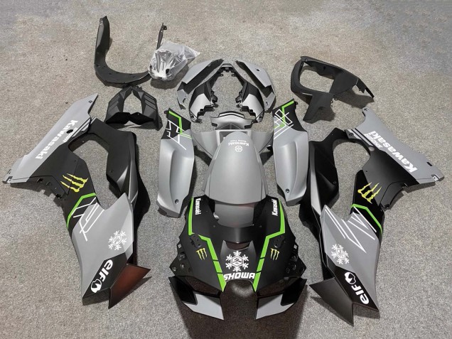 2021-2026 Kawasaki ZX10R Motorcycle Fairings - Grey Matte Black Green White Elf Snow Monster Canada