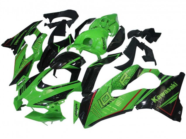 2021-2026 Kawasaki ZX10R Motorcycle Fairings - Green Glossy Black Canada