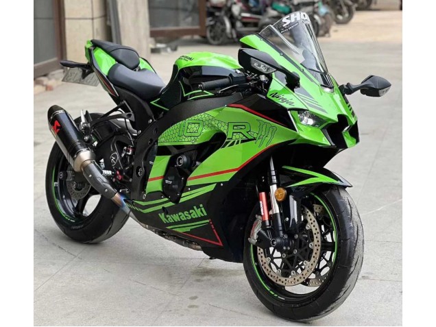 2021-2026 Kawasaki ZX10R Motorcycle Fairings - Green Glossy Black Canada