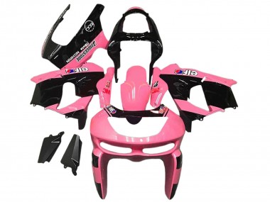 Purchase 1998-1999 Kawasaki ZX6R Motorcycle Fairings - Pink Glossy Black Elf Bridgestone Canada