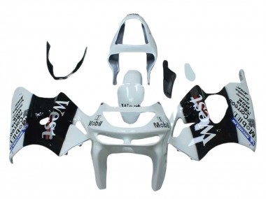 Purchase 1998-1999 Kawasaki ZX6R Motorcycle Fairings - White Black West Mobil Canada