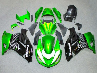 Purchase 2006-2011 Kawasaki ZX14R ZZR1400 Motorcycle Fairings - Green White Glossy Black Canada