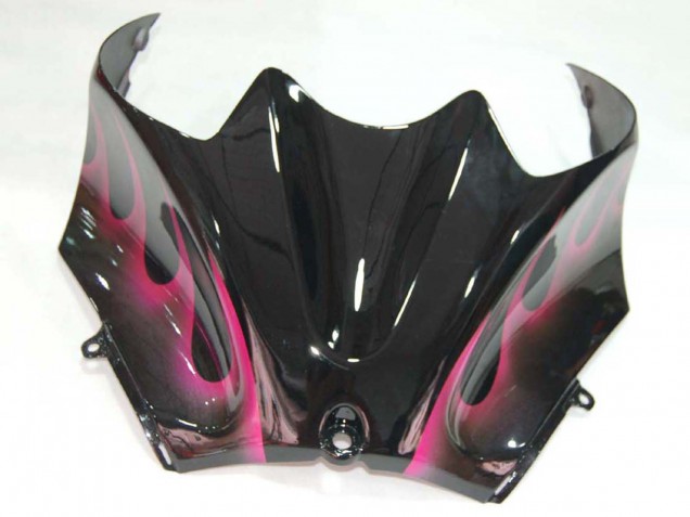 2006-2011 Kawasaki ZX14R ZZR1400 Motorcycle Fairings - Glossy Black Red Pink Flame Canada