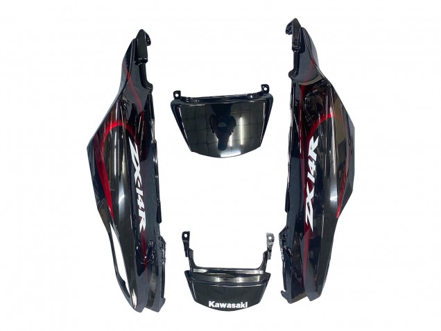 2006-2011 Kawasaki ZX14R ZZR1400 Motorcycle Fairing Kits - Glossy Black Red Flame Canada
