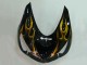 2006-2011 Kawasaki ZX14R ZZR1400 Motorcycle Fairings - Glossy Black Gold Flame Canada