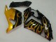 2006-2011 Kawasaki ZX14R ZZR1400 Motorcycle Fairings - Glossy Black Gold Flame Canada