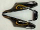 2006-2011 Kawasaki ZX14R ZZR1400 Motorcycle Fairings - Glossy Black Gold Flame Canada