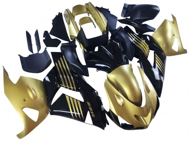 2006-2011 Kawasaki ZX14R ZZR1400 Motorcycle Fairings - Gold Black Canada