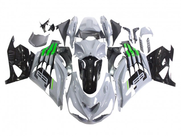 2012-2024 Kawasaki ZX14R ZZR1400 Motorcycle Fairings - Grey Green Black Canada