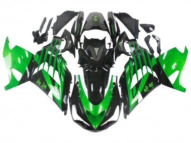 Purchase 2012-2024 Kawasaki ZX14R ZZR1400 Motorcycle Fairing Kits - Green Glossy Black Canada