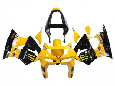 Purchase 1998-1999 Kawasaki ZX6R Motorcycle Fairings - Yellow Black Monster Elf Bridgestone Canada