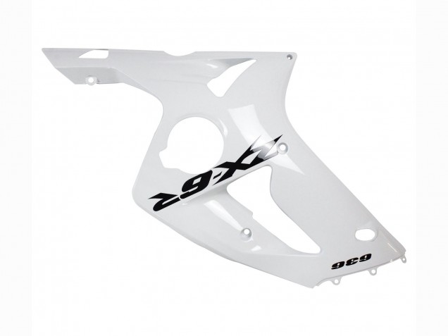 2003-2004 Kawasaki ZX6R Motorcycle Fairings - White Black Decals Canada