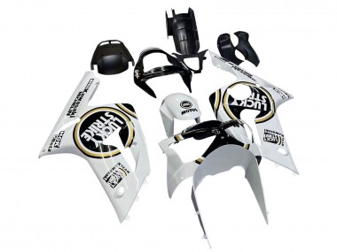 Purchase 2003-2004 Kawasaki ZX6R Motorcycle Fairings - White Black Motul Lucky Strike Canada