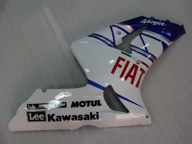 Purchase 2003-2004 Kawasaki ZX6R Motorcycle Fairings - White Blue Red Fiat Canada
