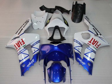 Purchase 2003-2004 Kawasaki ZX6R Motorcycle Fairings - White Blue Red Fiat Canada