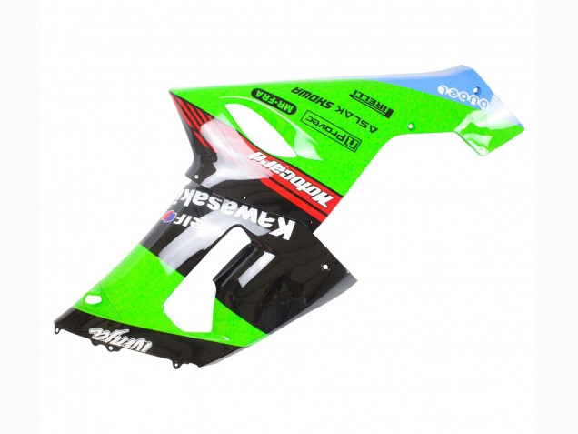2005-2006 Kawasaki ZX6R Motorcycle Fairings - Green Red Black Elf 66 Canada