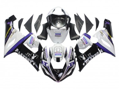 Purchase 2005-2006 Kawasaki ZX6R Motorcycle Fairings - White Purple Black Rizoma Playboy DENSO Canada