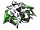 2005-2006 Kawasaki ZX6R Motorcycle Fairing - Glossy Black Green Flame Canada