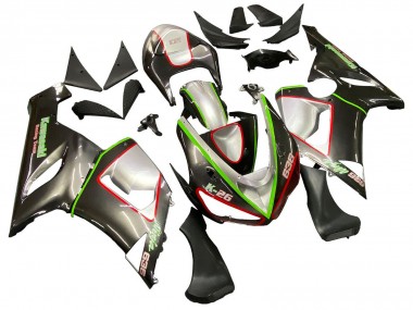 Purchase 2005-2006 Kawasaki ZX6R Motorcycle Fairings - Black Silver Green Red K-26 Canada