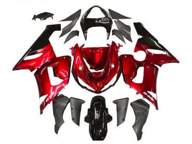 Purchase 2005-2006 Kawasaki ZX6R Motorcycle Fairings - Red Black Canada