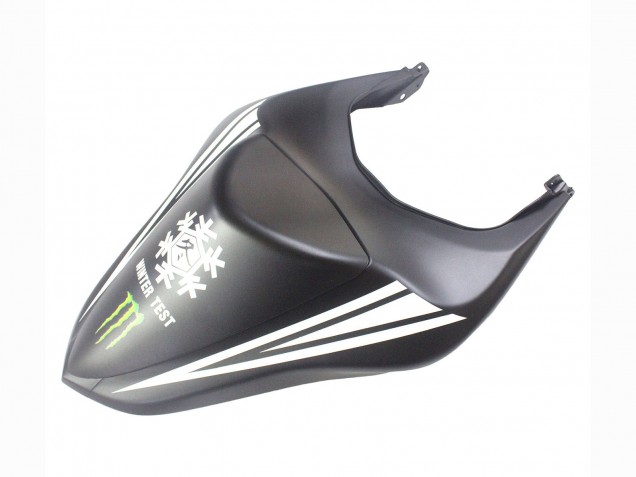 2007-2008 Kawasaki ZX6R Motorcycle Fairings - Black White Red with White Snow Decal Ninja Elf Canada