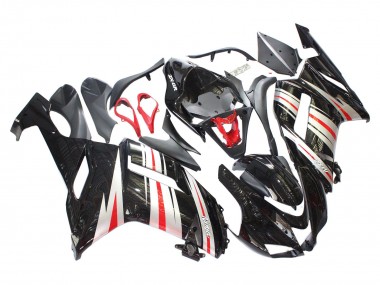 Purchase 2007-2008 Kawasaki ZX6R Motorcycle Fairings - Black Silver Red Ninja Canada