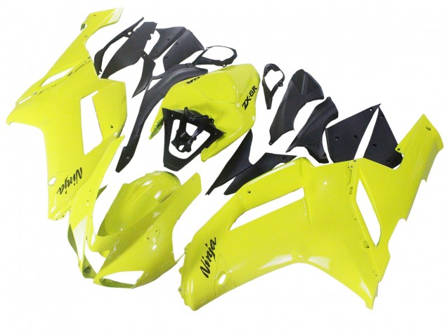 2007-2008 Kawasaki ZX6R Motorcycle Fairings - Yellow Ninja Canada