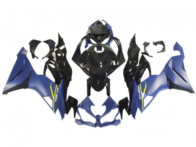2009-2012 Kawasaki ZX6R Motorcycle Fairing - Blue Glossy Black Yellow Canada