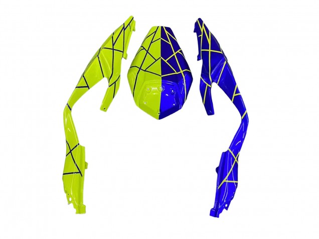 2019-2022 Kawasaki ZX6R Motorcycle Fairings - Blue Yellow Canada